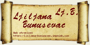 Ljiljana Bunuševac vizit kartica